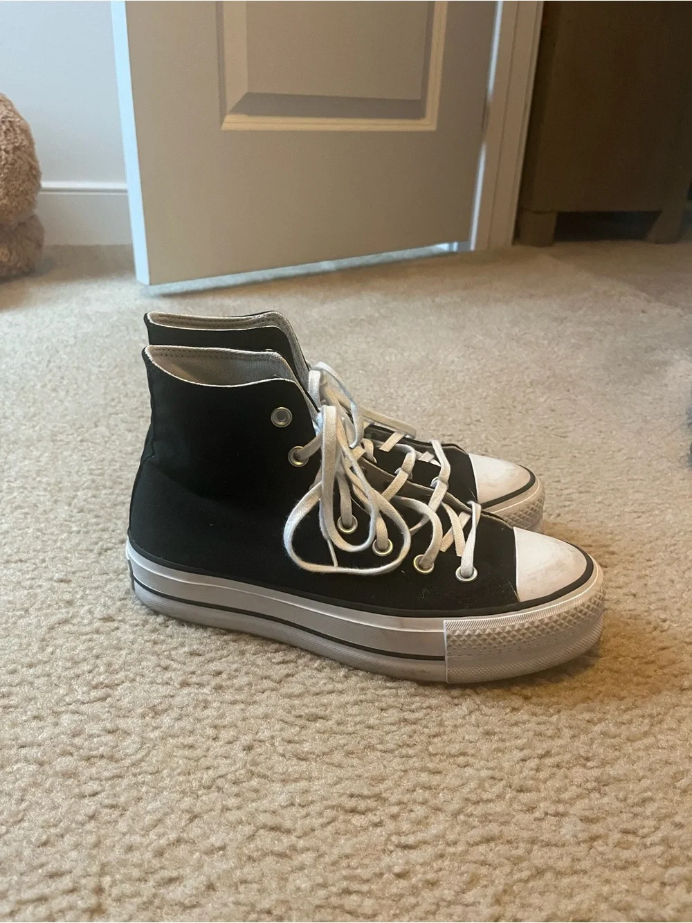 Converse Black High-Top Canvas Sneakers with White Accents